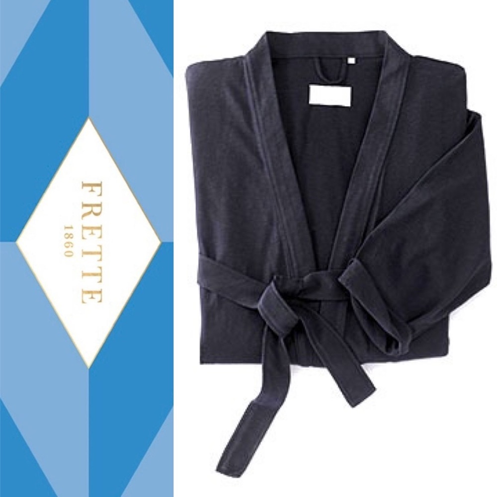 Frette • Mélange Slub Knit Kimono Robe • NWT